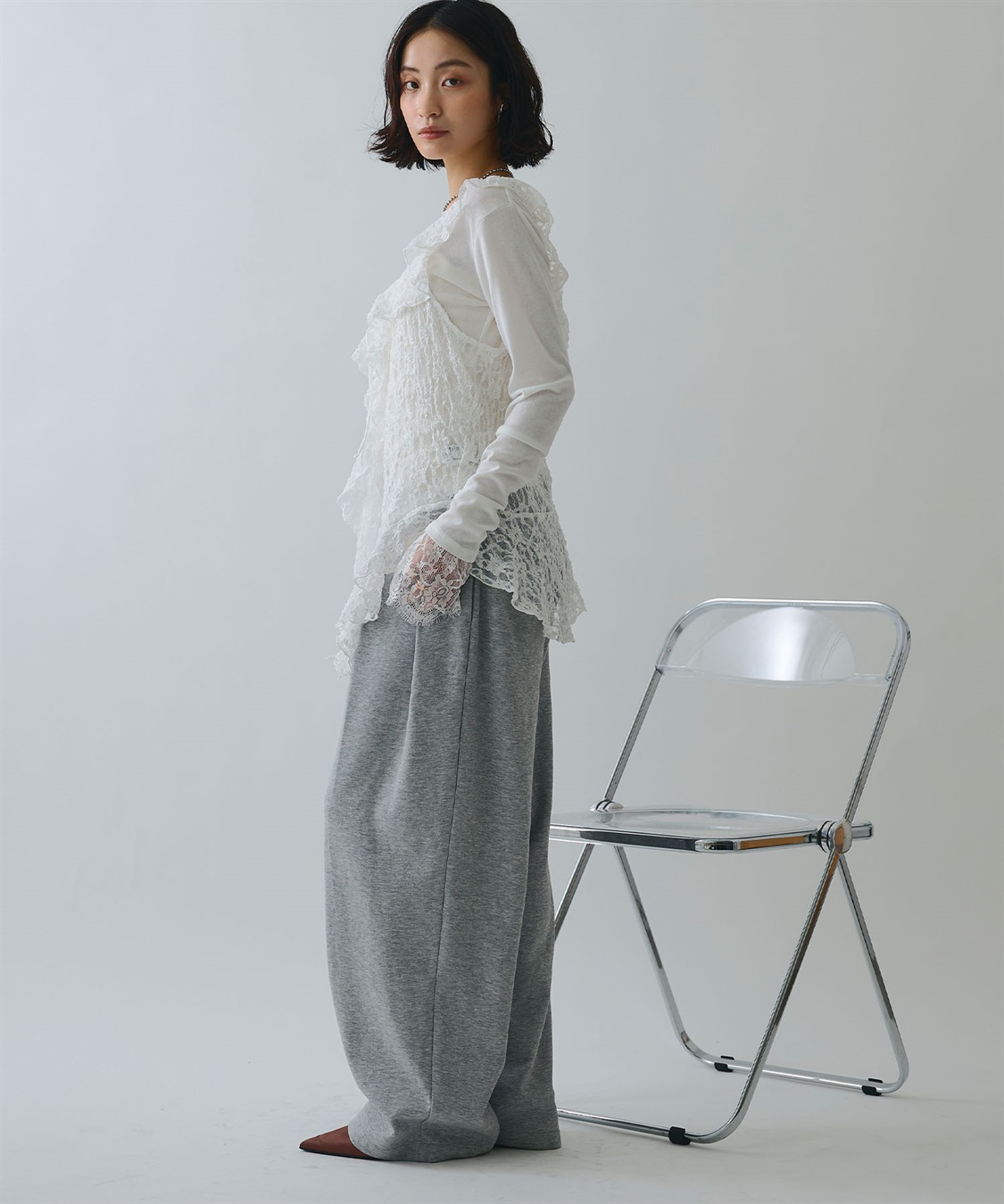 ELLEgirl ツータックスウェットパンツ_sub_7