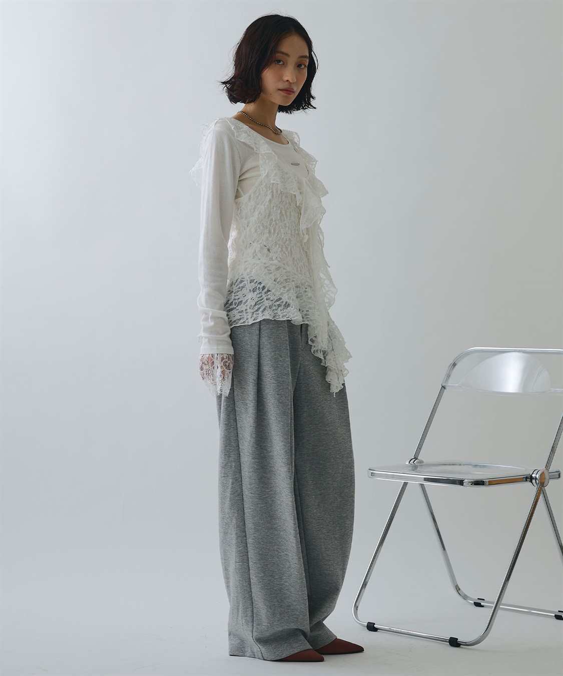 ELLEgirl ツータックスウェットパンツ_sub_9