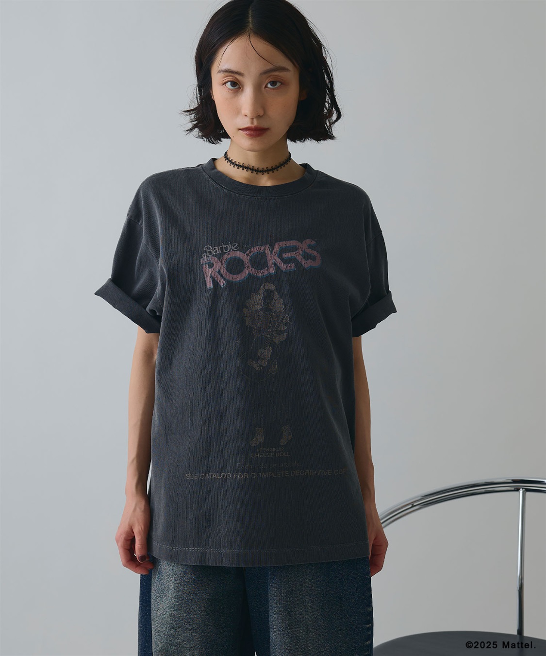 ELLEgirl 《Barbie×ELLEgirl》ROCKRSロゴTシャツ_sub_1