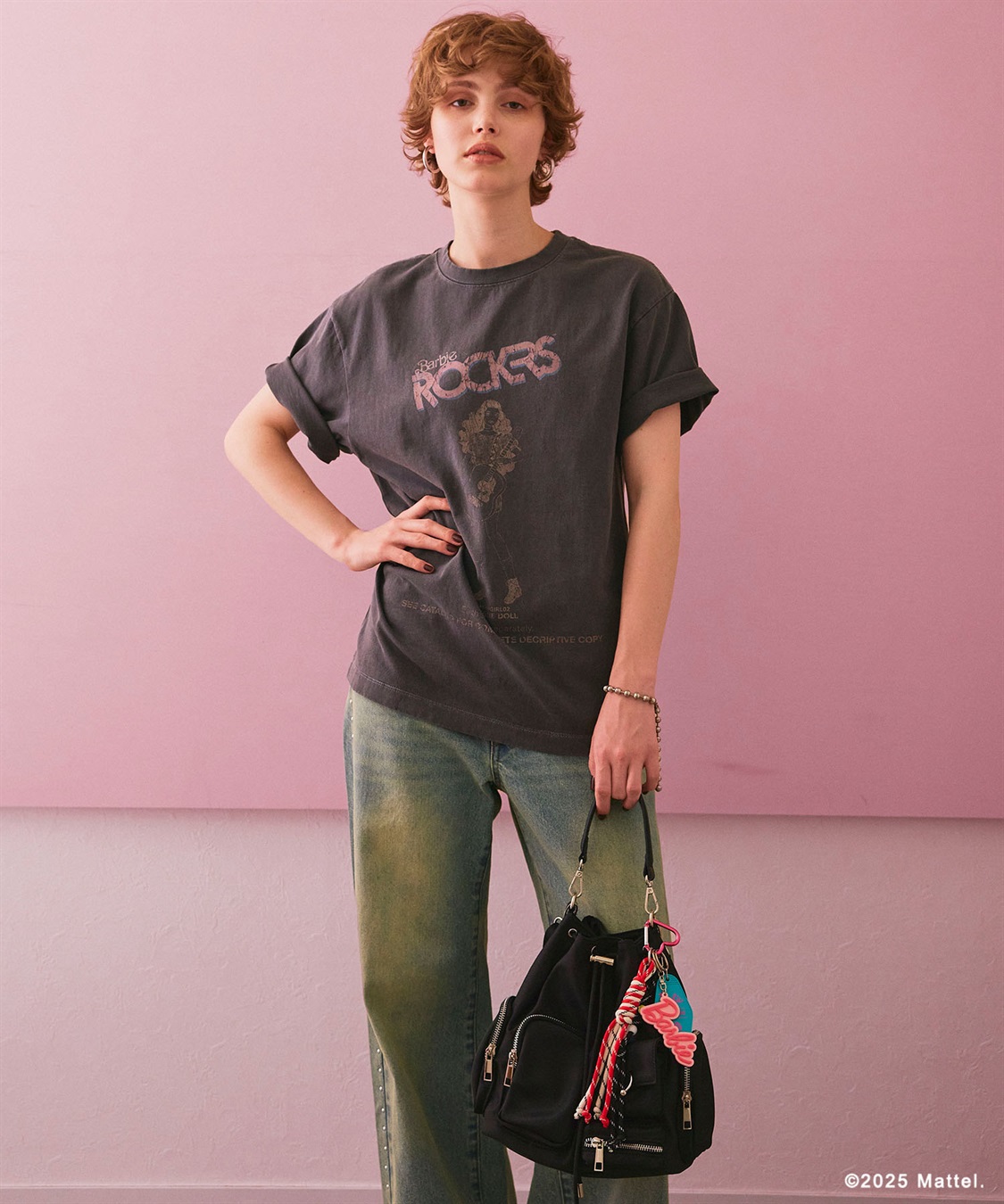 ELLEgirl 《Barbie×ELLEgirl》ROCKRSロゴTシャツ_sub_16