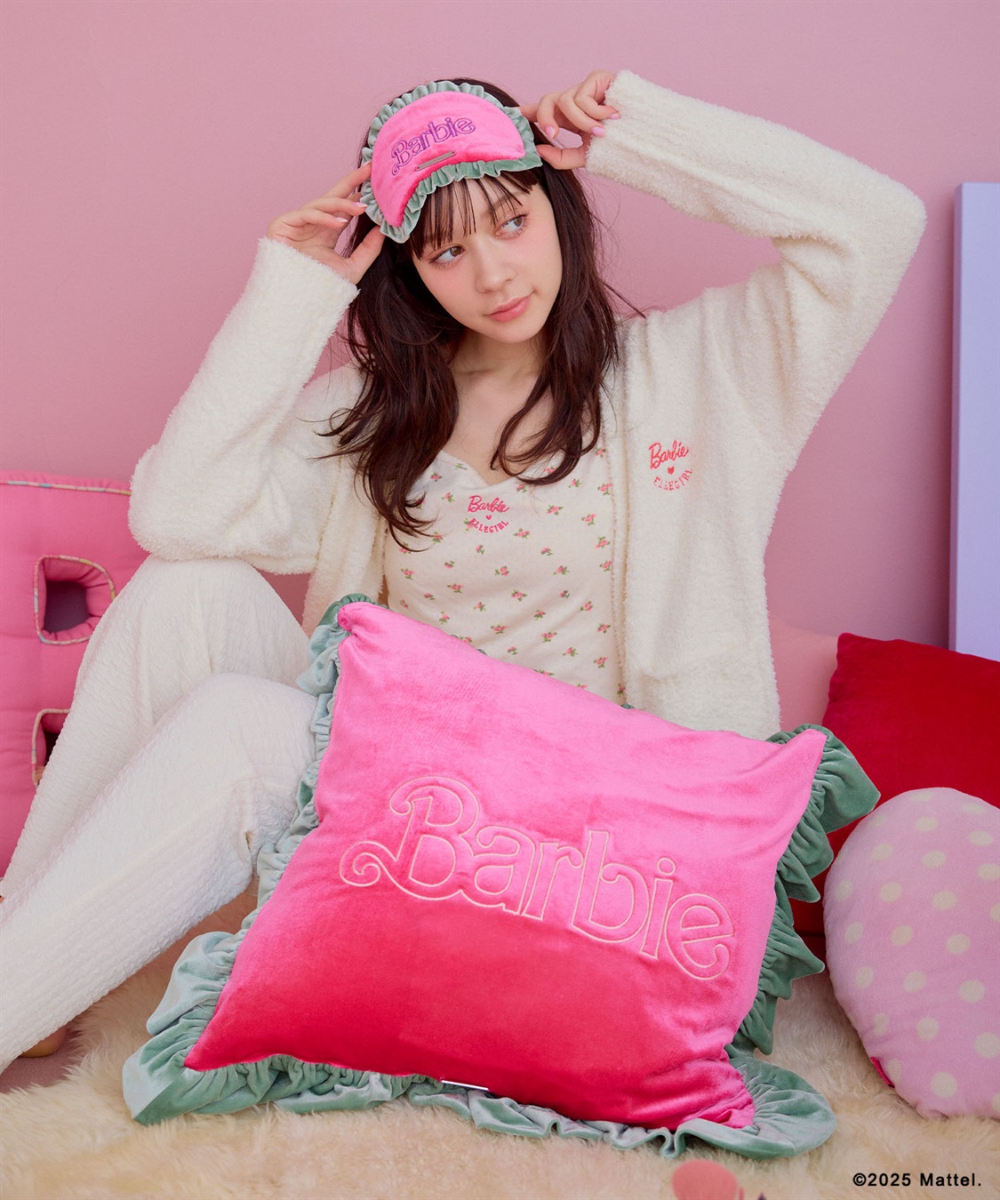ELLEgirl 《Barbie×ELLEgirl》ベロアフリルクッションカバー_sub_6