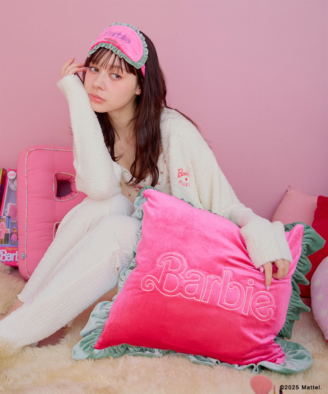 ELLEgirl 《Barbie×ELLEgirl》ベロアフリルクッションカバー_sub_7
