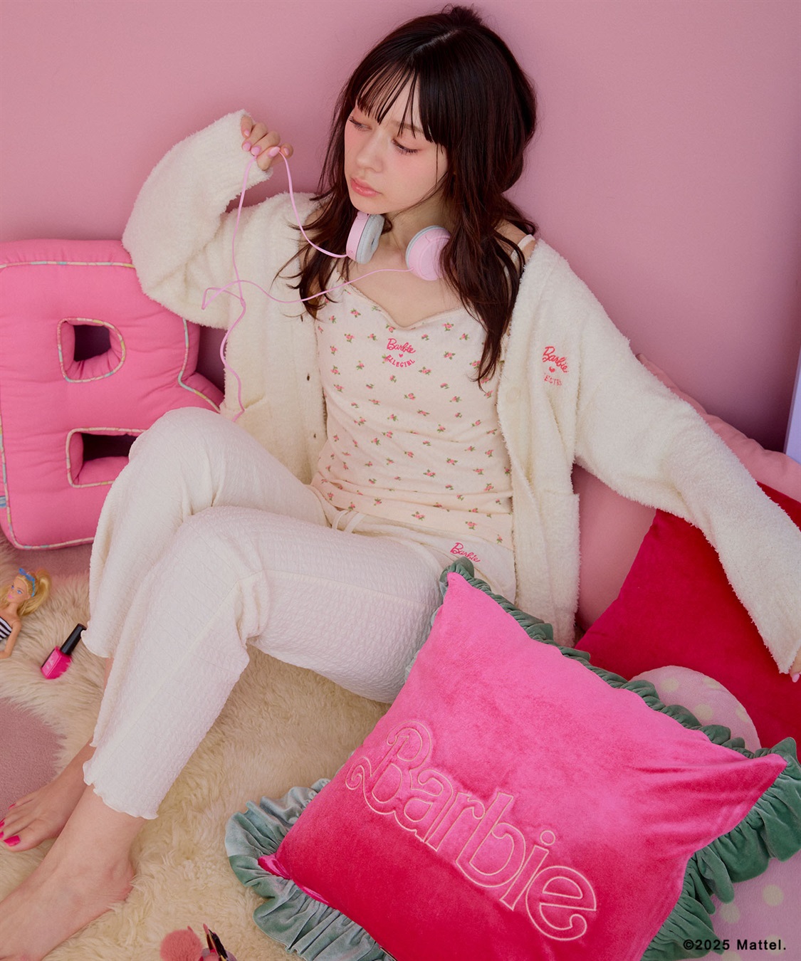 ELLEgirl 《Barbie×ELLEgirl》ベロアフリルクッションカバー_sub_10