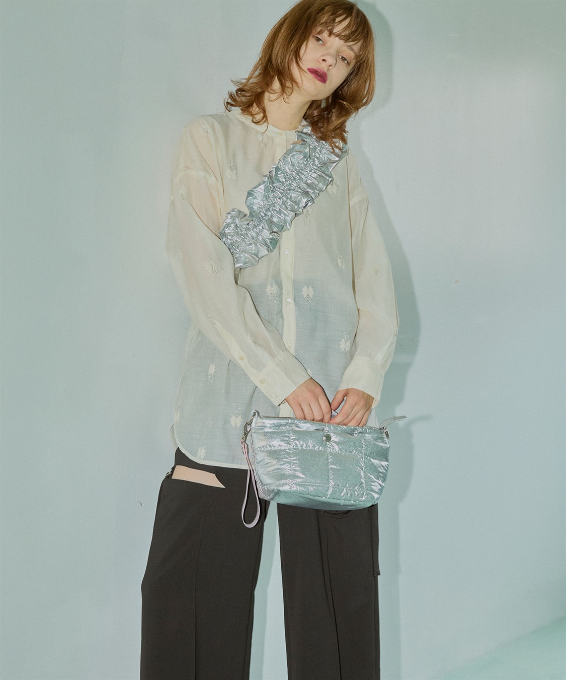 フリルショルダーキルトバッグ ELLEgirl｜クロスプラス公式通販