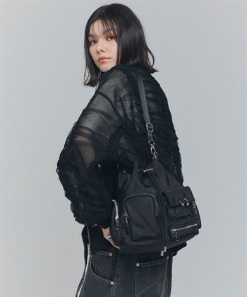 ELLEgirl ボディーピアス付アウトポケット巾着バッグ_subthumb_12