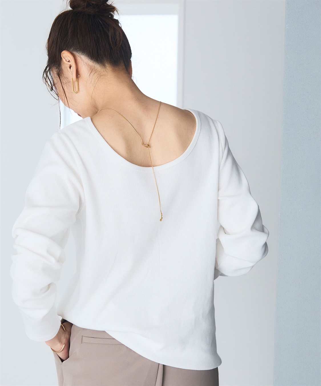 CROSS FUNCTION 《洗える》エブ楽 2wayバックオープンロングスリーブTシャツ【CF/クロスファンクション】_sub_2