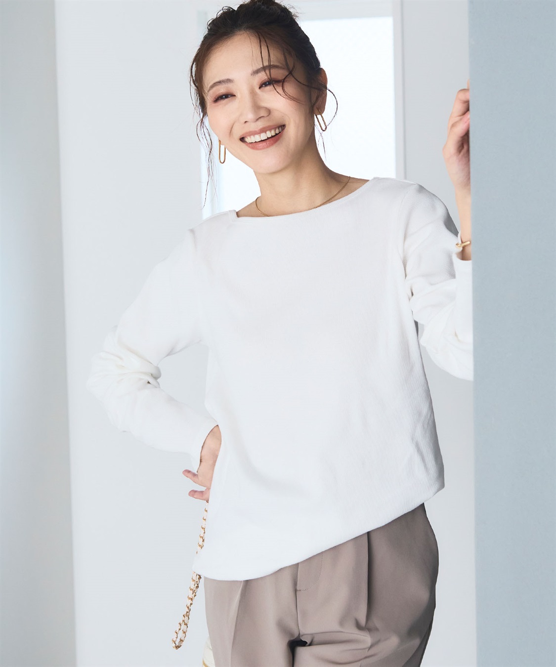 CROSS FUNCTION 《洗える》エブ楽 2wayバックオープンロングスリーブTシャツ【CF/クロスファンクション】_sub_5