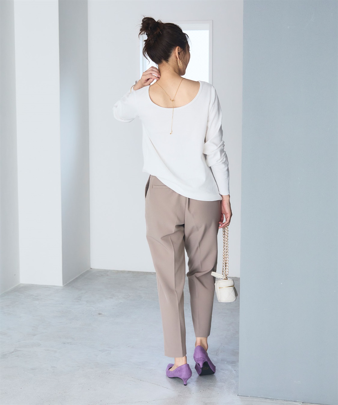 CROSS FUNCTION 《洗える》エブ楽 2wayバックオープンロングスリーブTシャツ【CF/クロスファンクション】_sub_8