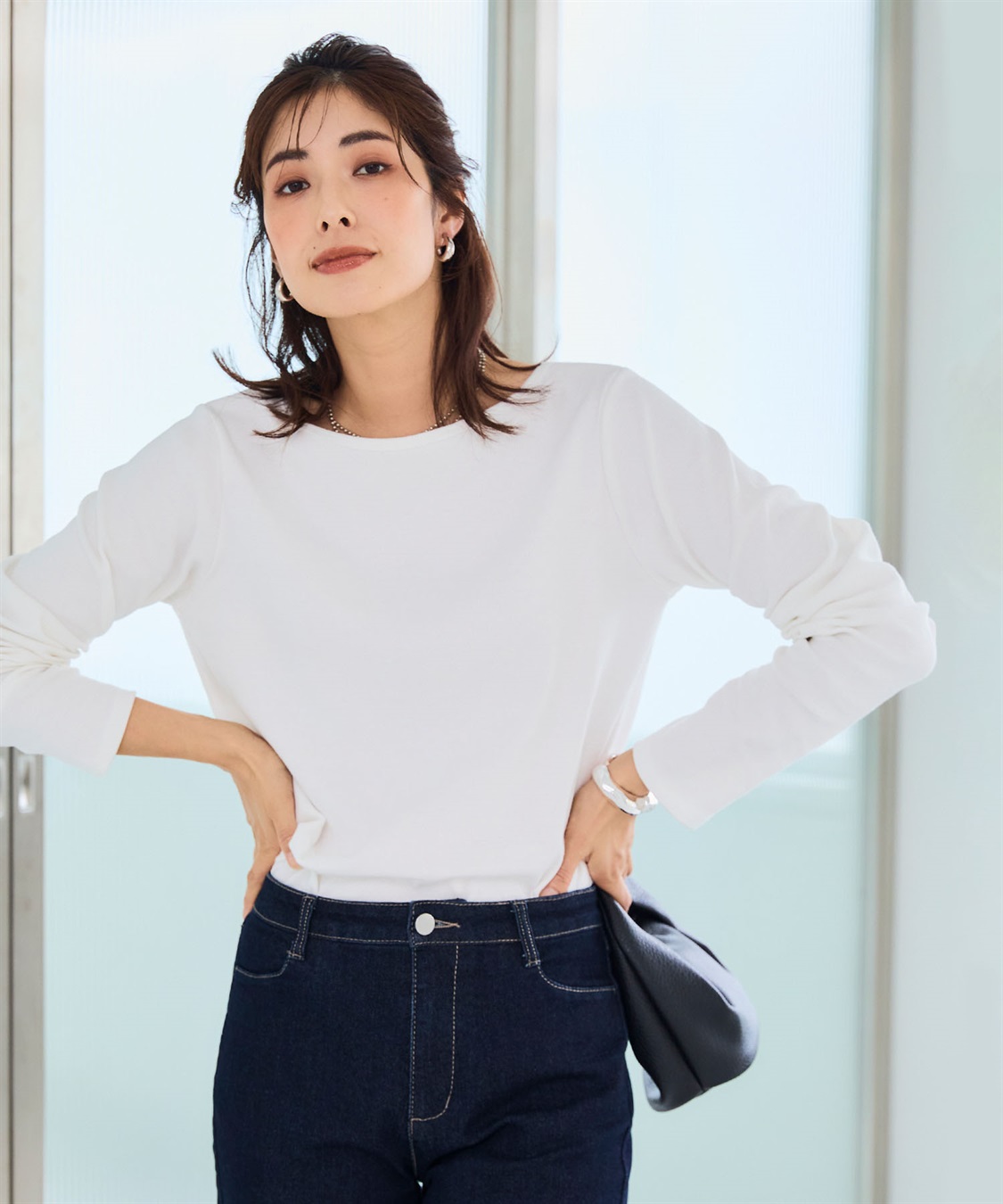 CROSS FUNCTION 《洗える》エブ楽 2wayバックオープンロングスリーブTシャツ【CF/クロスファンクション】_sub_9