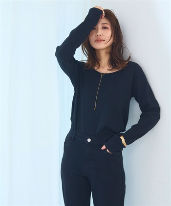 CROSS FUNCTION 《洗える》エブ楽 2wayバックオープンロングスリーブTシャツ【CF/クロスファンクション】_subthumb_15
