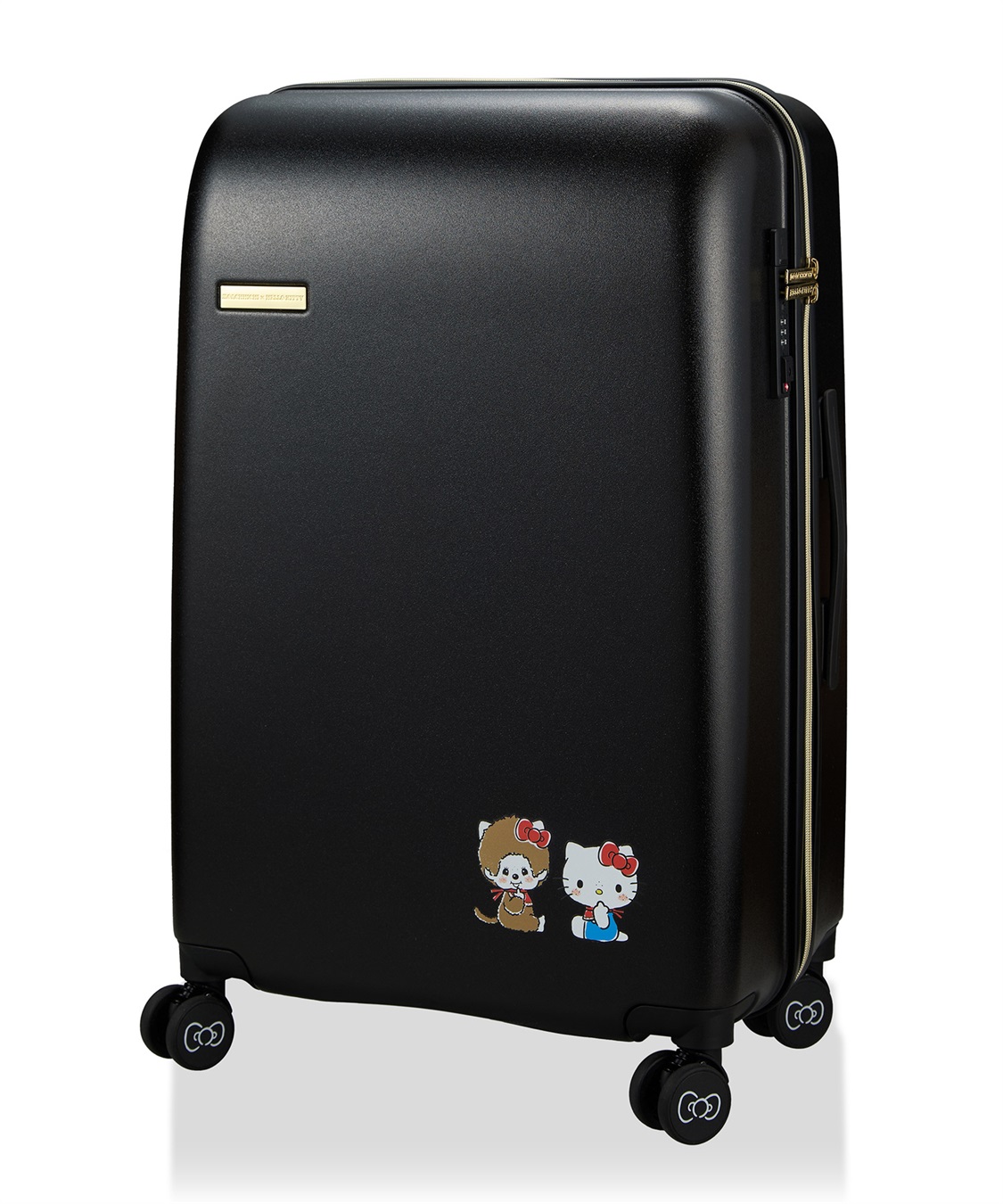 Life Style by cross marche 【MONCHHICHI×HELLO KITTY/モンチッチ×ハローキティ】スーツケース Lサイズ ドリンクホルダー付き ジッパータイプ_sub_1