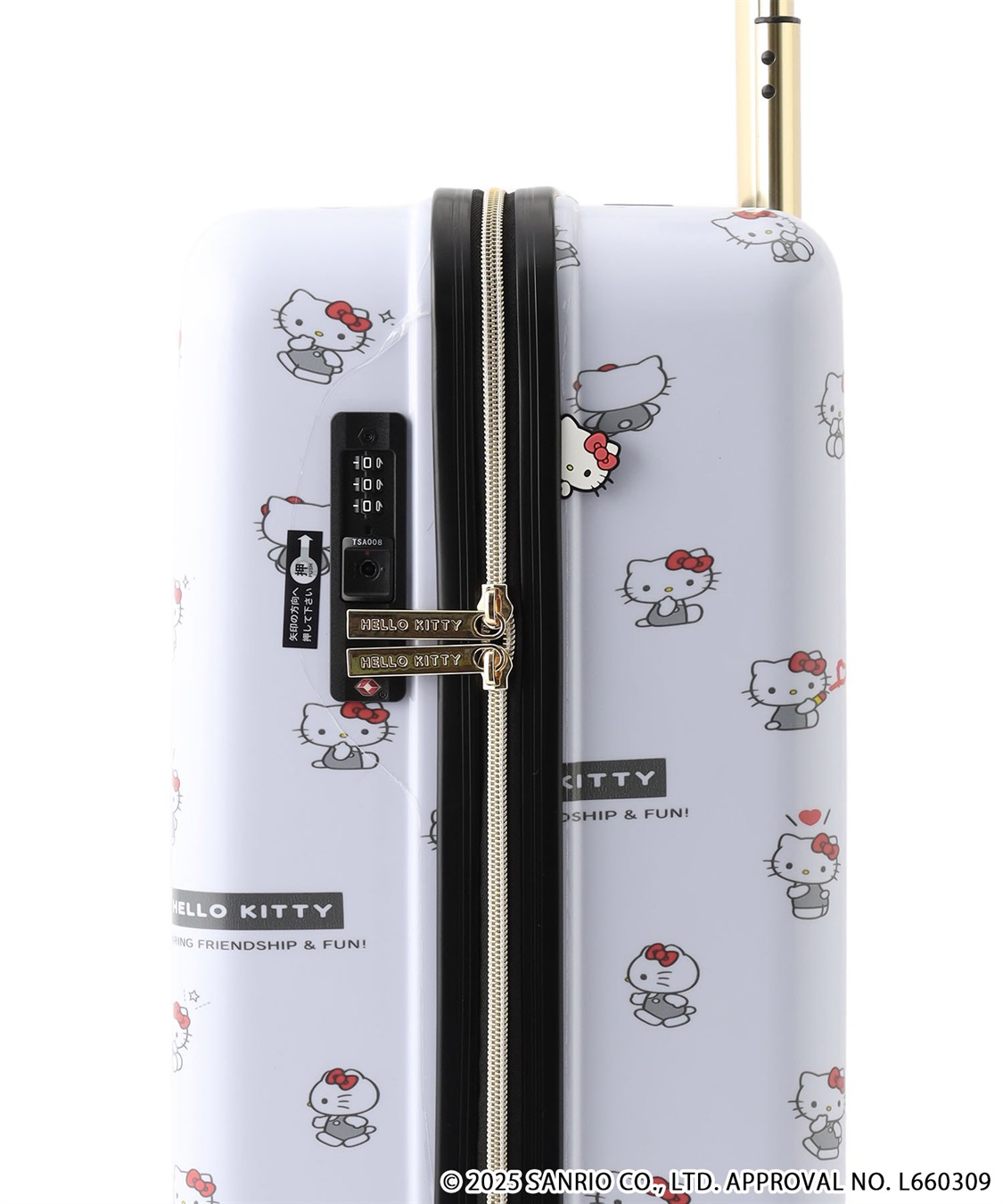 Life Style by cross marche 【sanrio characters】HELLO KITTY/ハローキティ スーツケース Sサイズ ドリンクホルダー付き ジッパータイプ《サンリオキャラクターズ》_sub_7