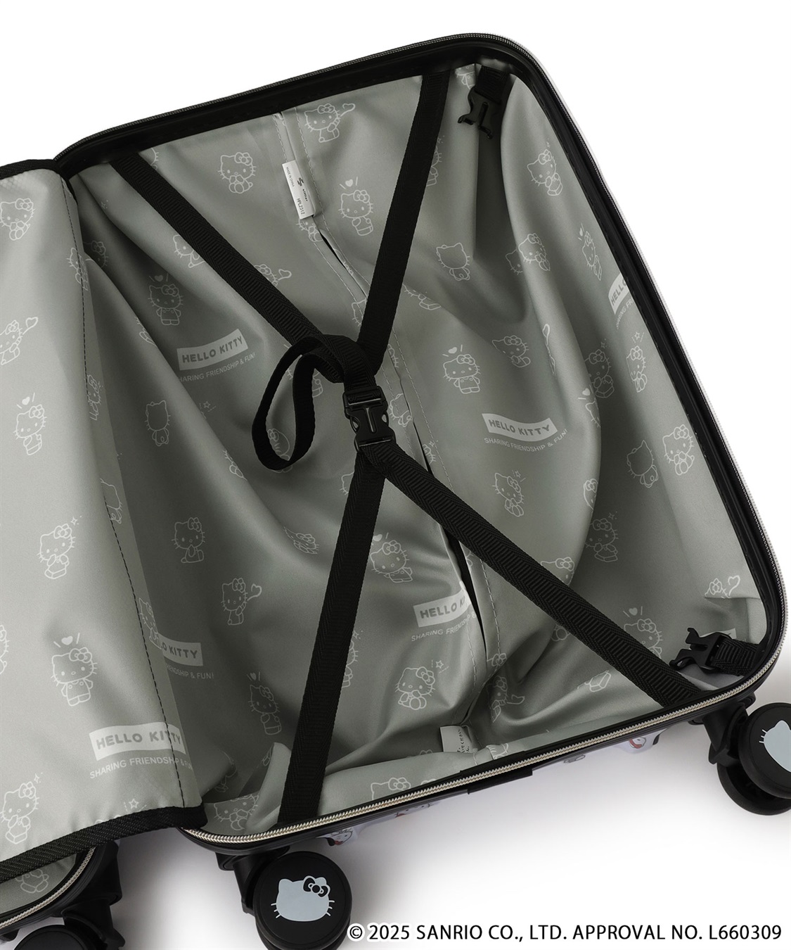 Life Style by cross marche 【sanrio characters】HELLO KITTY/ハローキティ スーツケース Sサイズ ドリンクホルダー付き ジッパータイプ《サンリオキャラクターズ》_sub_11