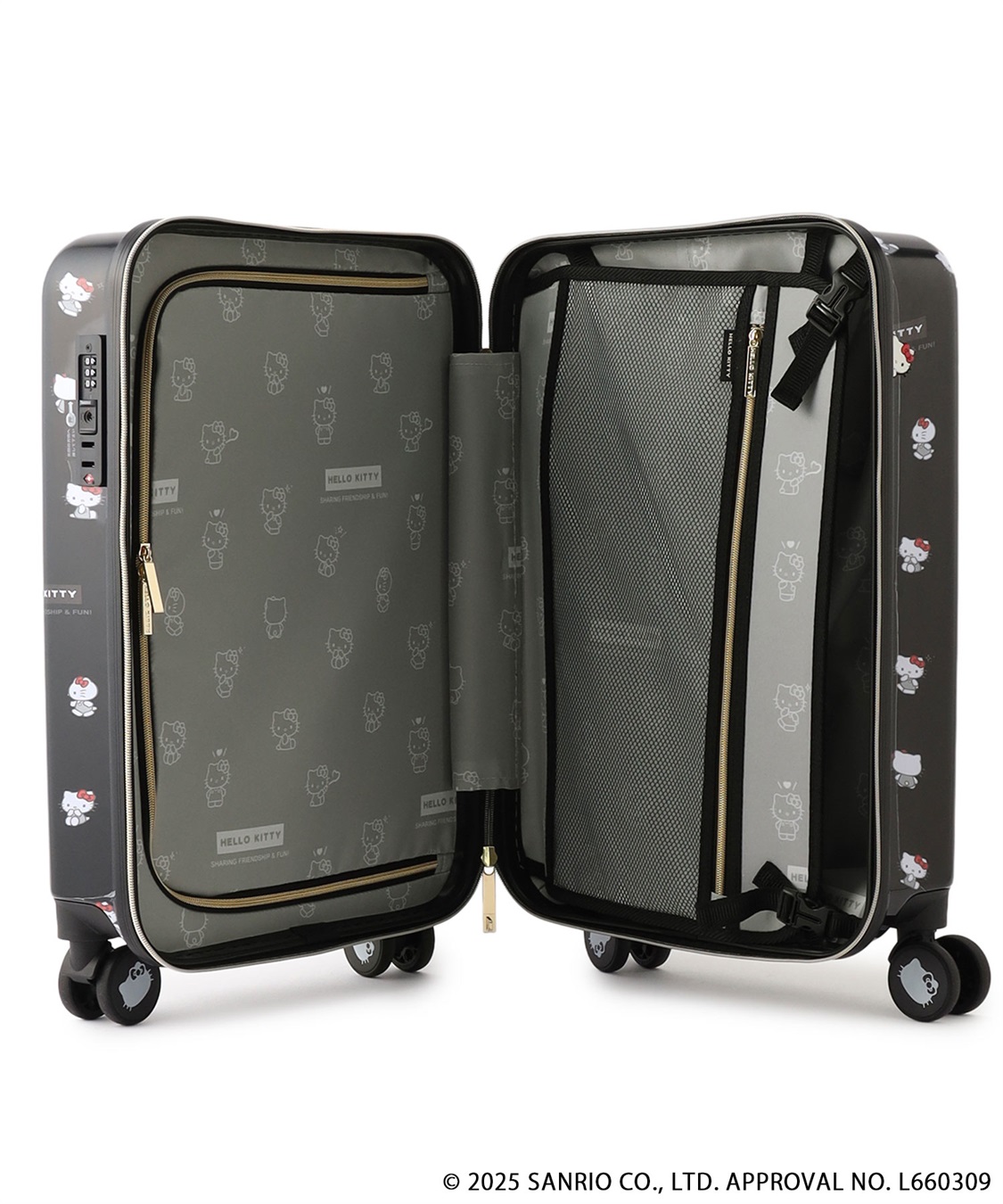 Life Style by cross marche 【sanrio characters】HELLO KITTY/ハローキティ スーツケース Sサイズ ドリンクホルダー付き ジッパータイプ《サンリオキャラクターズ》_sub_16