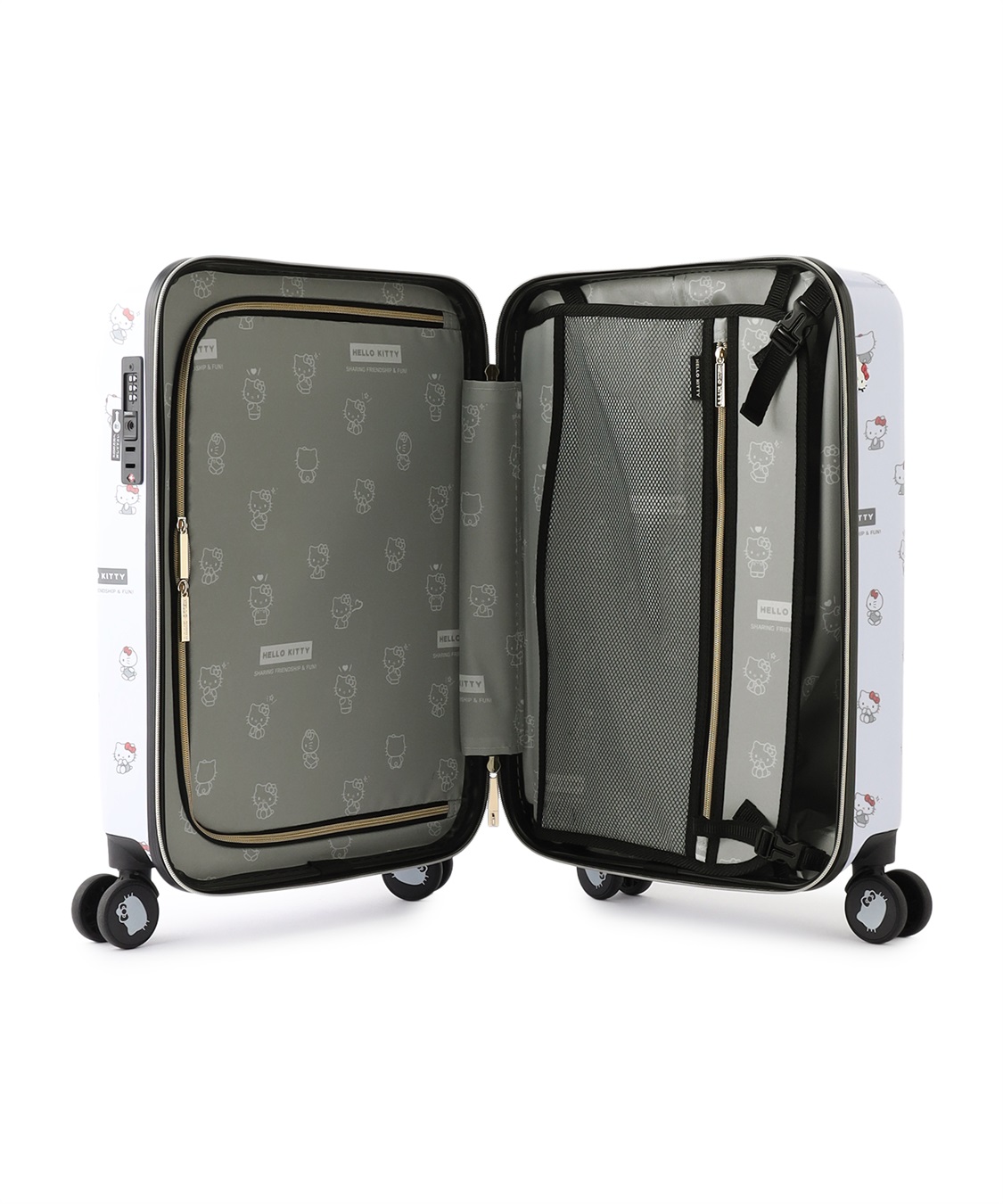Life Style by cross marche 【sanrio characters】HELLO KITTY/ハローキティ スーツケース Sサイズ ドリンクホルダー付き ジッパータイプ《サンリオキャラクターズ》_sub_23