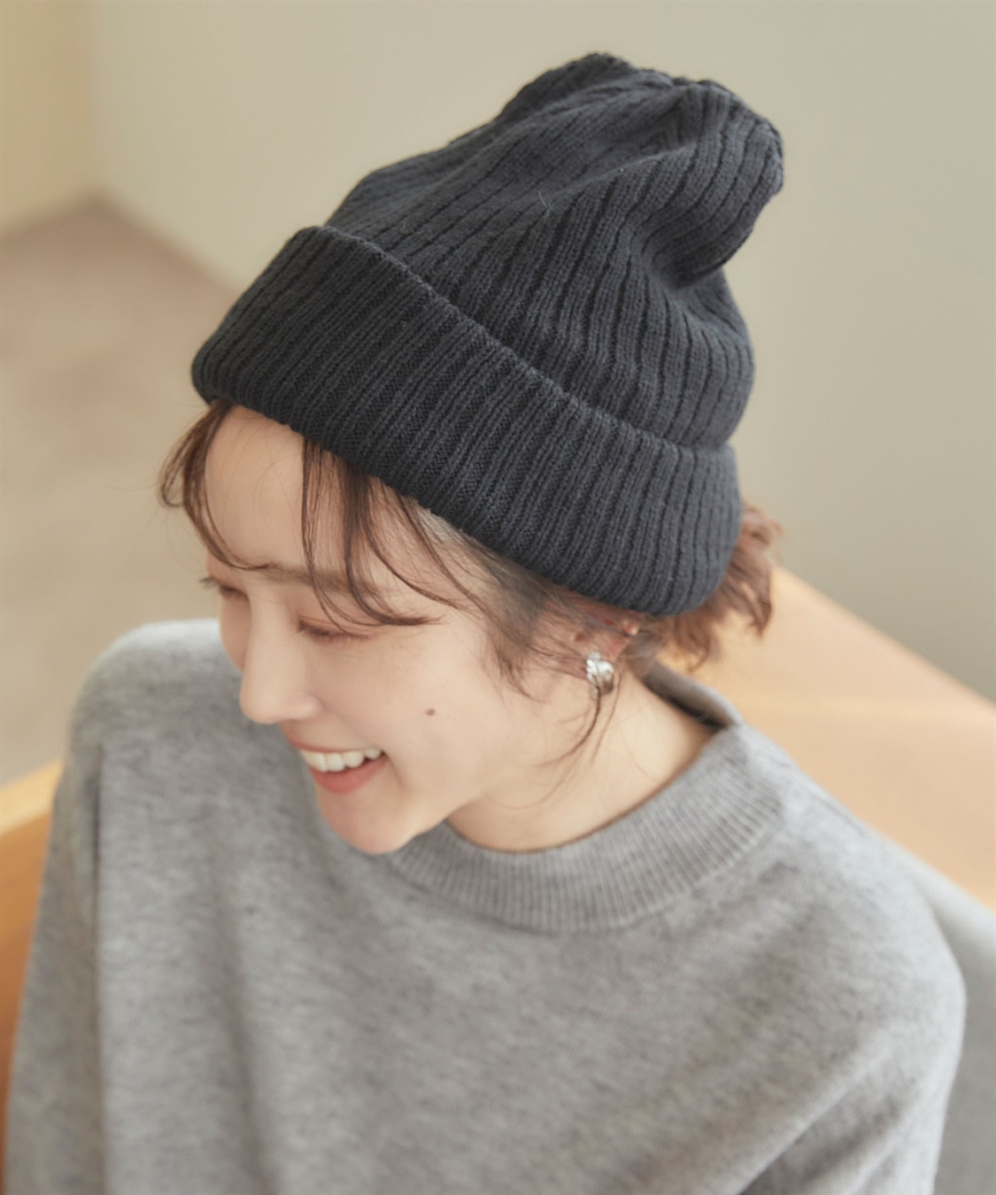 涼活本舗/温活本舗 【温活本舗】裏フリースニット帽子_sub_1