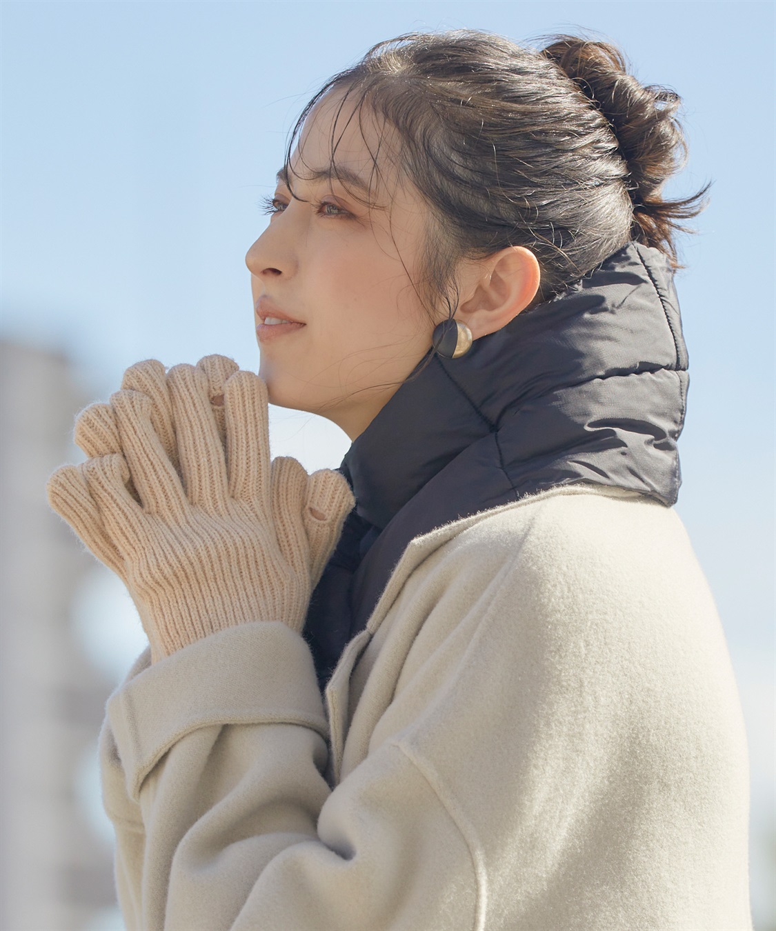 涼活本舗/温活本舗 【温活本舗】スマホ対応指穴あきリブ編み手袋_sub_9