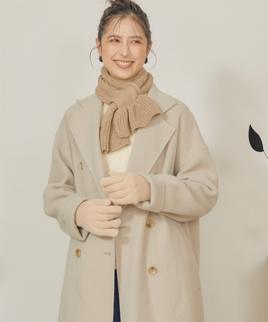 涼活本舗/温活本舗 【温活本舗】スマホ対応指穴あきリブ編み手袋_sub_10