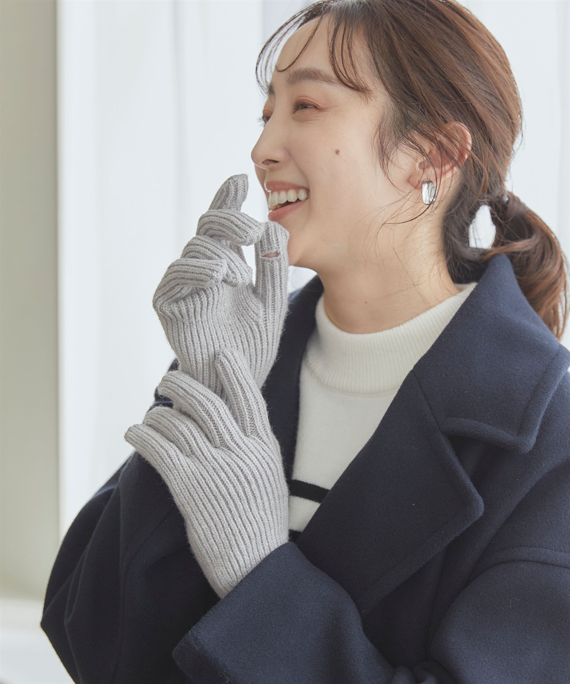 涼活本舗/温活本舗 【温活本舗】スマホ対応指穴あきリブ編み手袋_sub_13