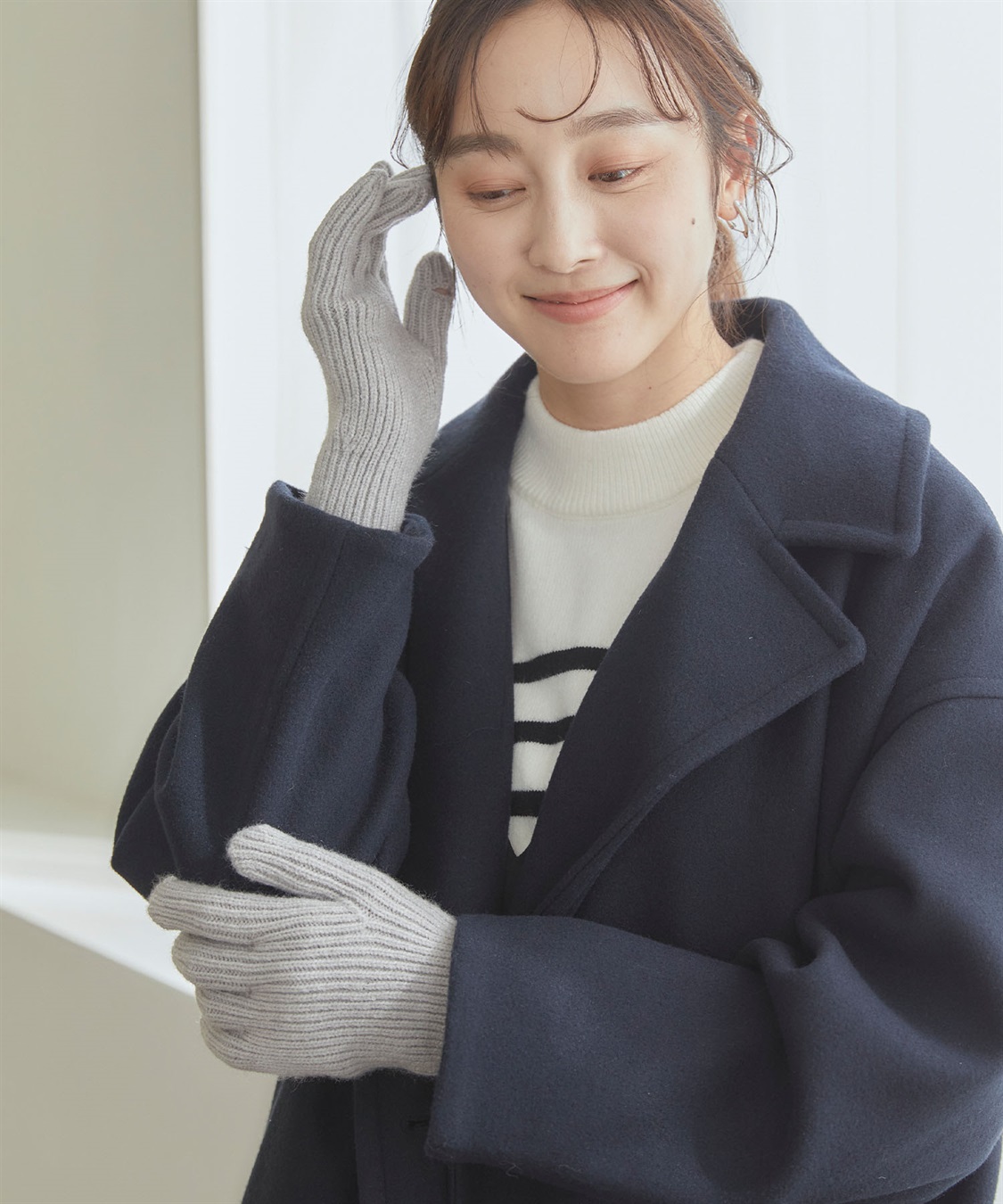 涼活本舗/温活本舗 【温活本舗】スマホ対応指穴あきリブ編み手袋_sub_17