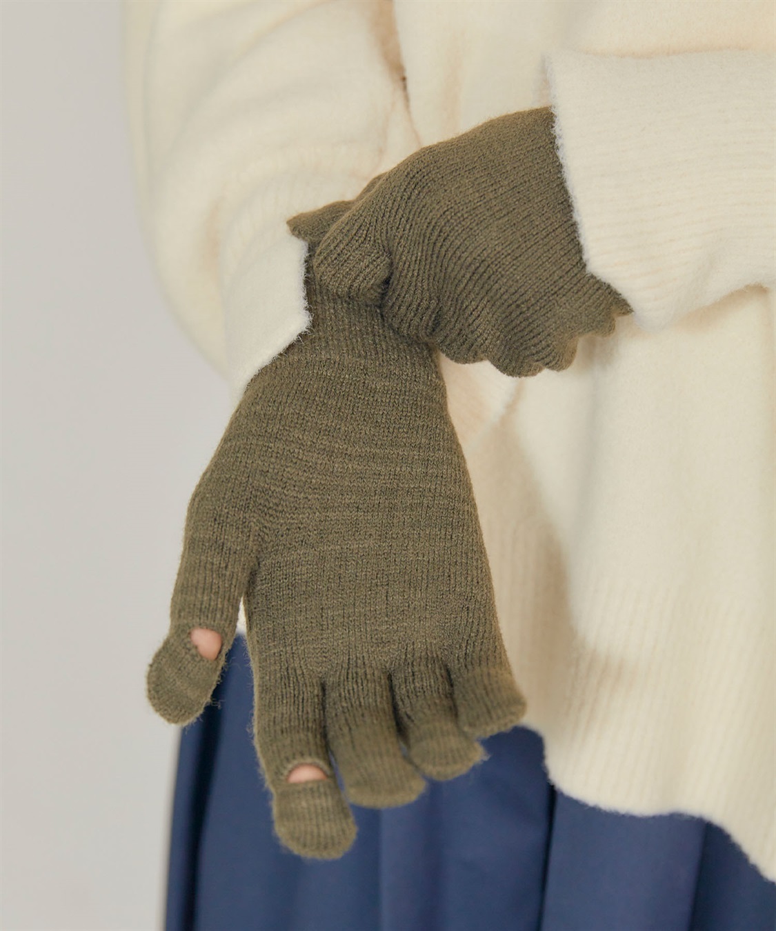 涼活本舗/温活本舗 【温活本舗】スマホ対応指穴あき手袋_sub_2