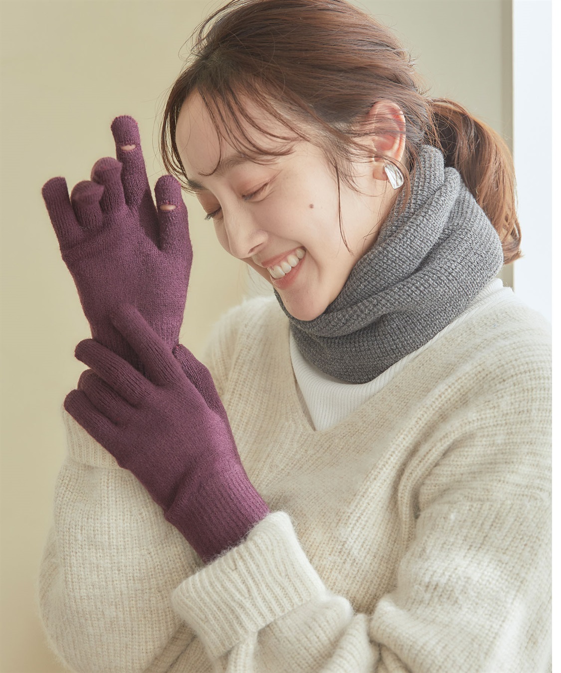 涼活本舗/温活本舗 【温活本舗】スマホ対応指穴あき手袋_sub_17