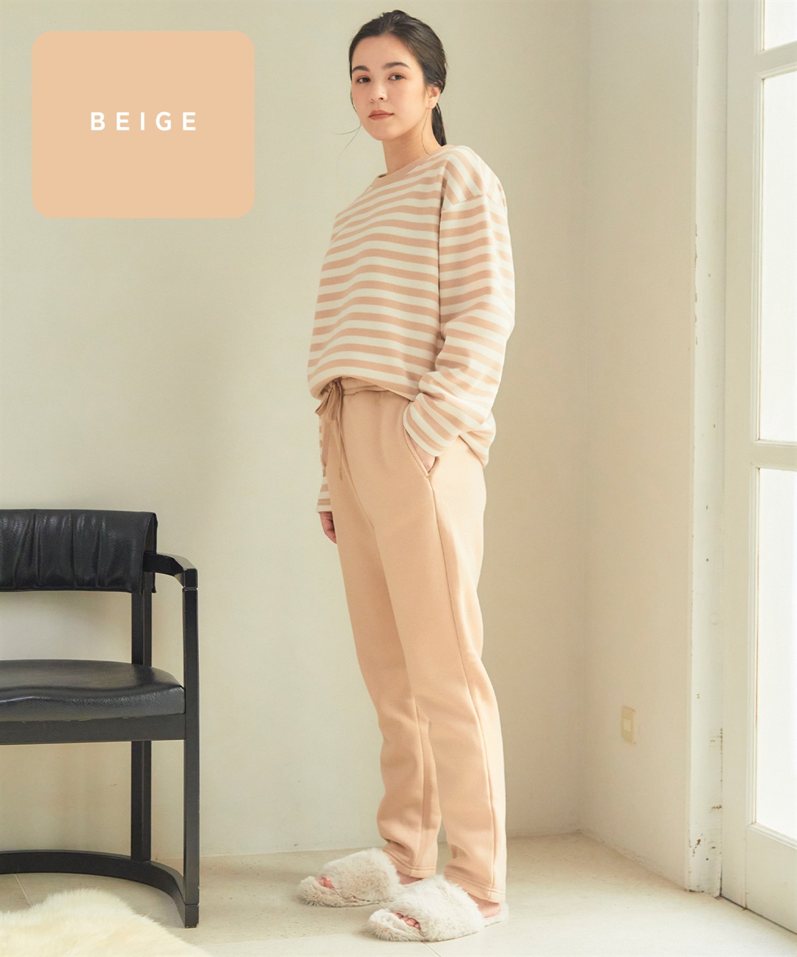 涼活本舗/温活本舗 【温活本舗】裏パイル起毛上下ルームウェア_sub_2