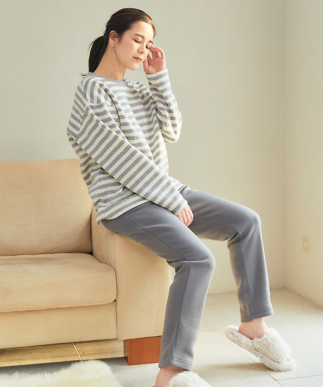 涼活本舗/温活本舗 【温活本舗】裏パイル起毛上下ルームウェア_sub_10