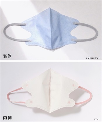 PASTEL MASK PASTELMASK 不織布COOL 30枚セット 個包装使い捨て立体マスク BFE PFE VFE 99％カット 美シルエット 三層構造_subthumb_3