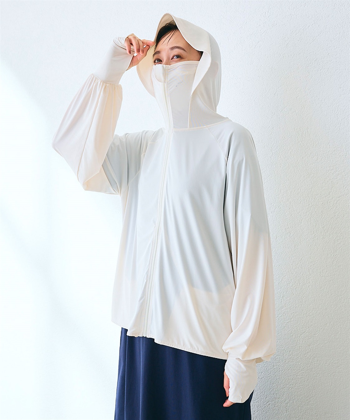 涼活本舗/温活本舗 フード付きUVカットパーカ_sub_4