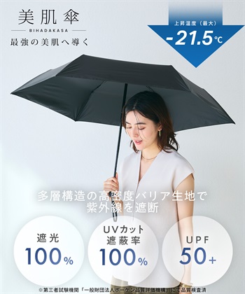 涼活本舗/温活本舗 晴雨兼用美肌傘 日傘 ユニセックス 男女兼用 軽量 《anyfee/プラスサイズ》_subthumb_1