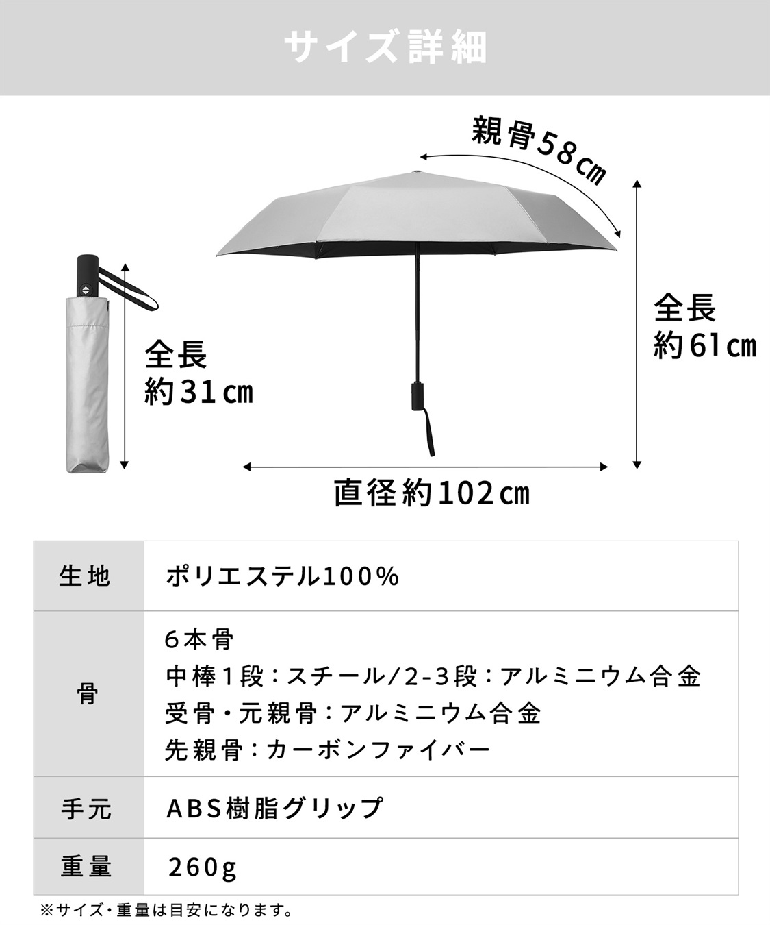 Life Style by cross marche 【Yoki】晴雨兼用美肌傘 日傘 ユニセックス 男女兼用 軽量_sub_14