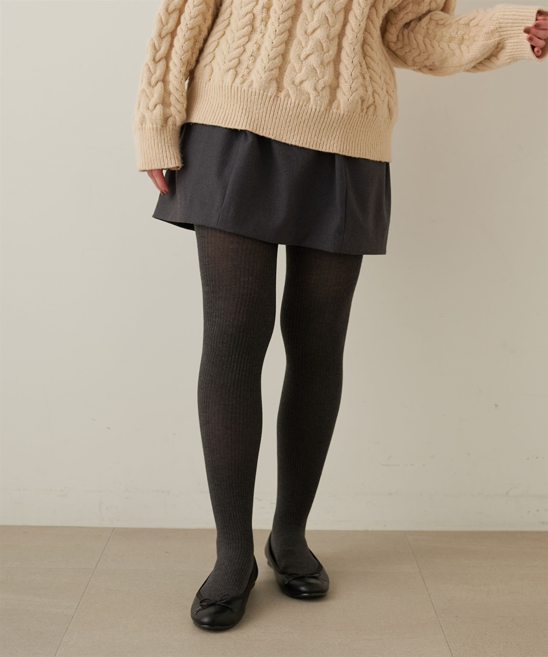 涼活本舗/温活本舗 【温活本舗】リブタイツ_sub_1