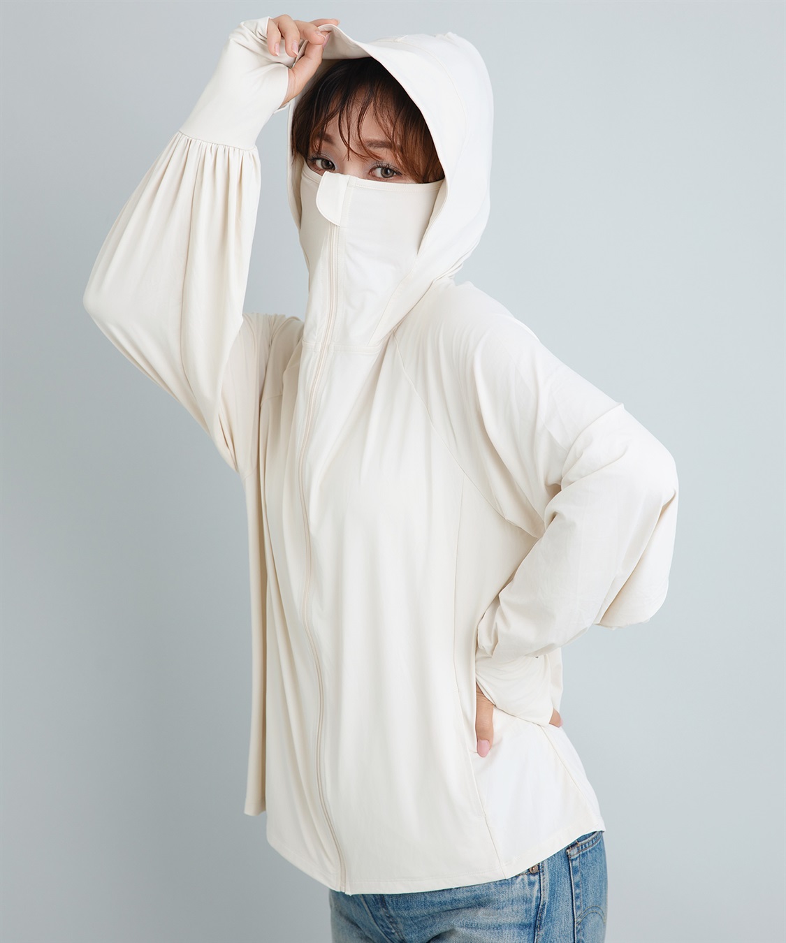 Life Style by cross marche 【Yoki】フード付きUVカットパーカ_sub_1