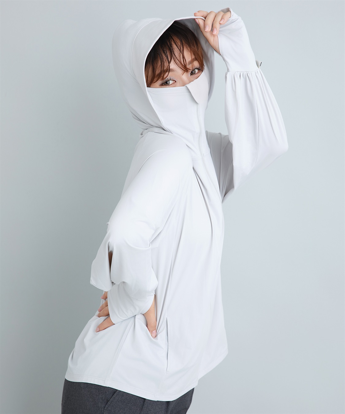 Life Style by cross marche 【Yoki】フード付きUVカットパーカ_sub_3