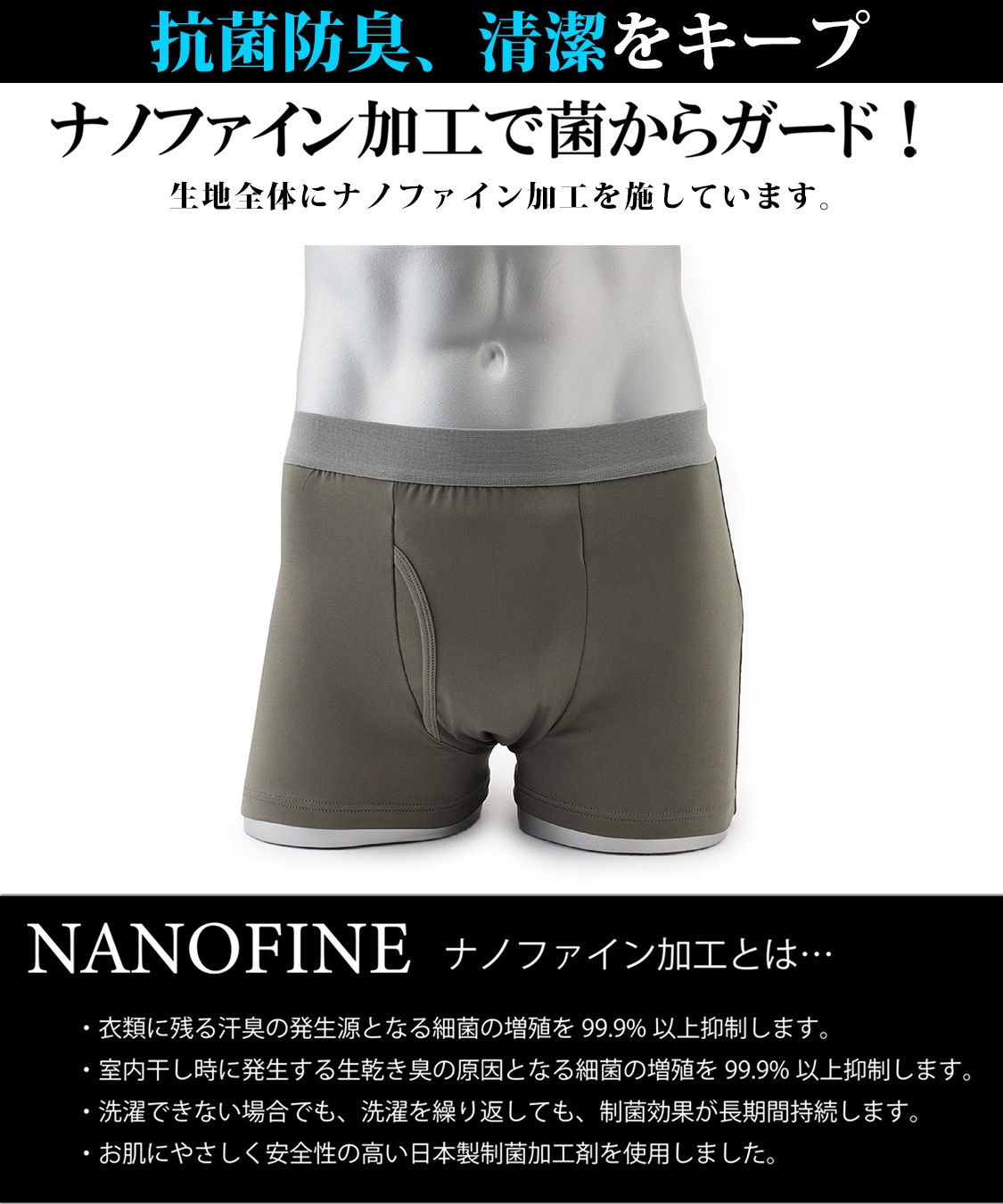 Life Style by cross marche 【KEEPGUARD/キープガード】ナノファイン加工　尿漏れ対応パンツ メンズ　三枚組セット_sub_5