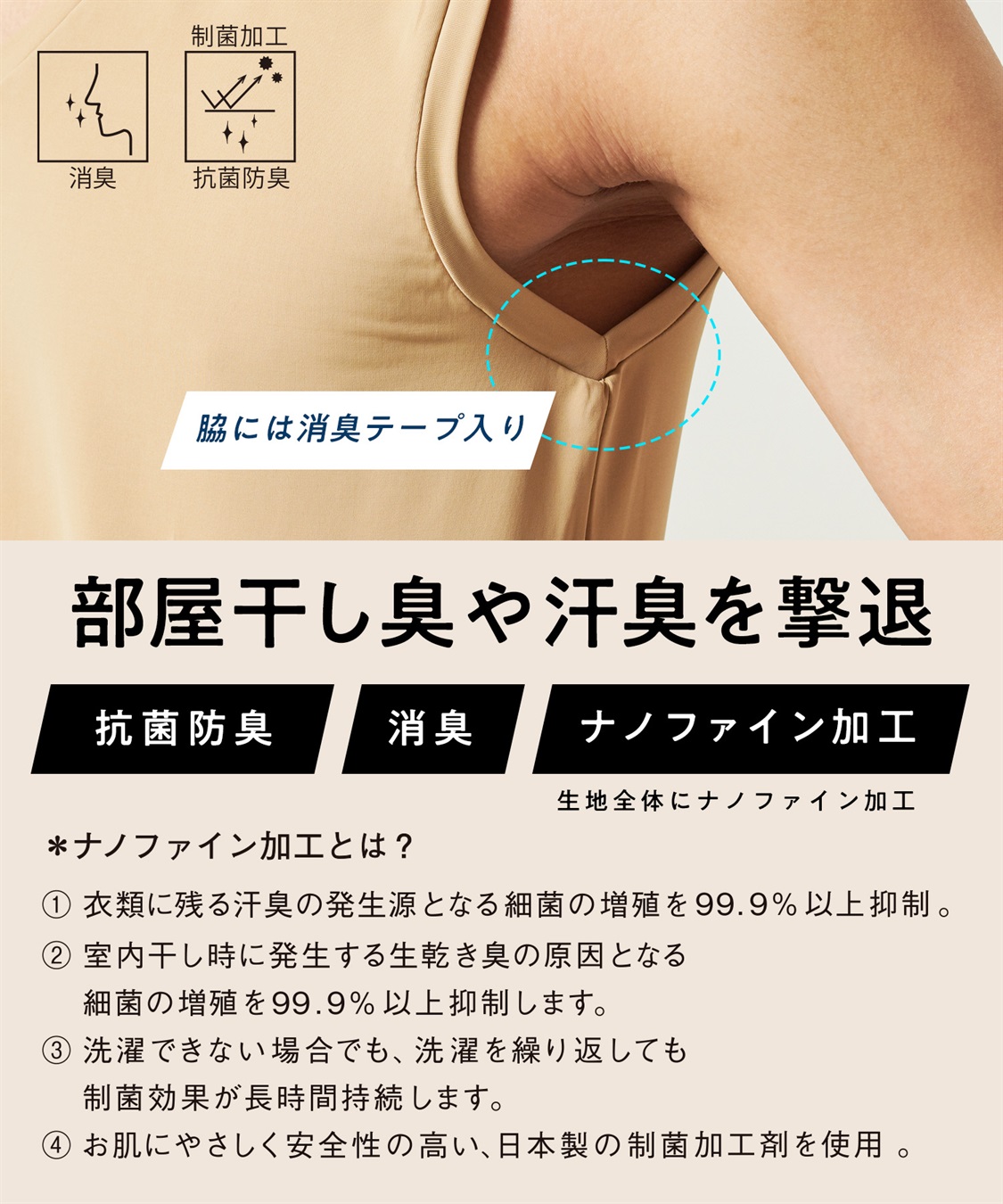 Life Style by cross marche 【KEEPGUARD/キープガード】乳首透け防止Tシャツ（ノースリーブタイプ）_sub_4