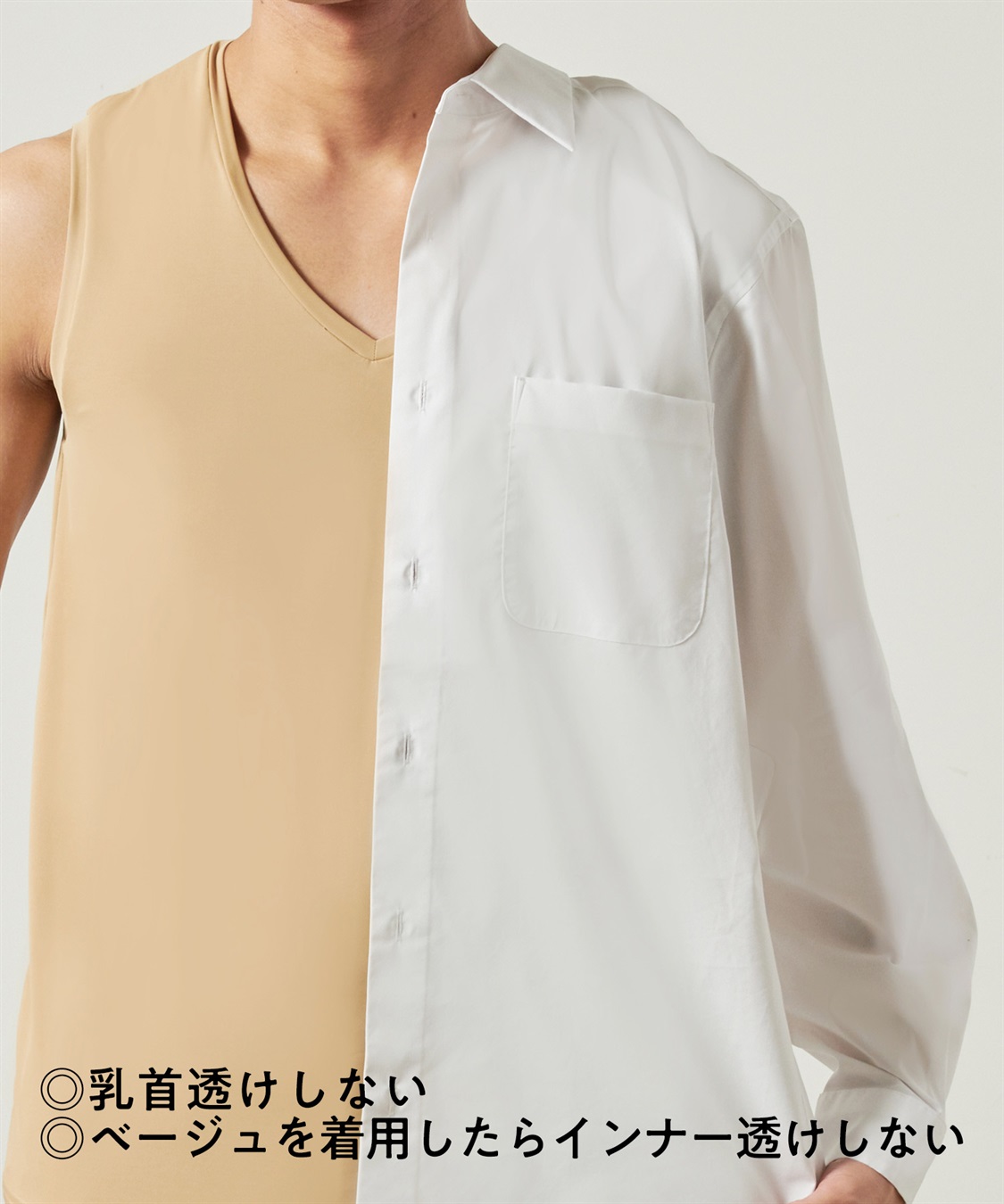 Life Style by cross marche 【KEEPGUARD/キープガード】乳首透け防止Tシャツ（ノースリーブタイプ）_sub_7