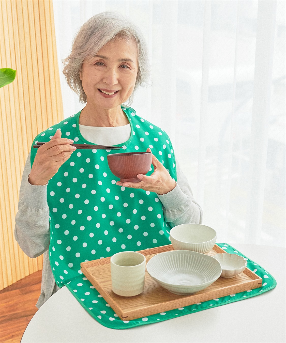 Life Style by cross marche 【ココロcolor】お食事エプロン_sub_5