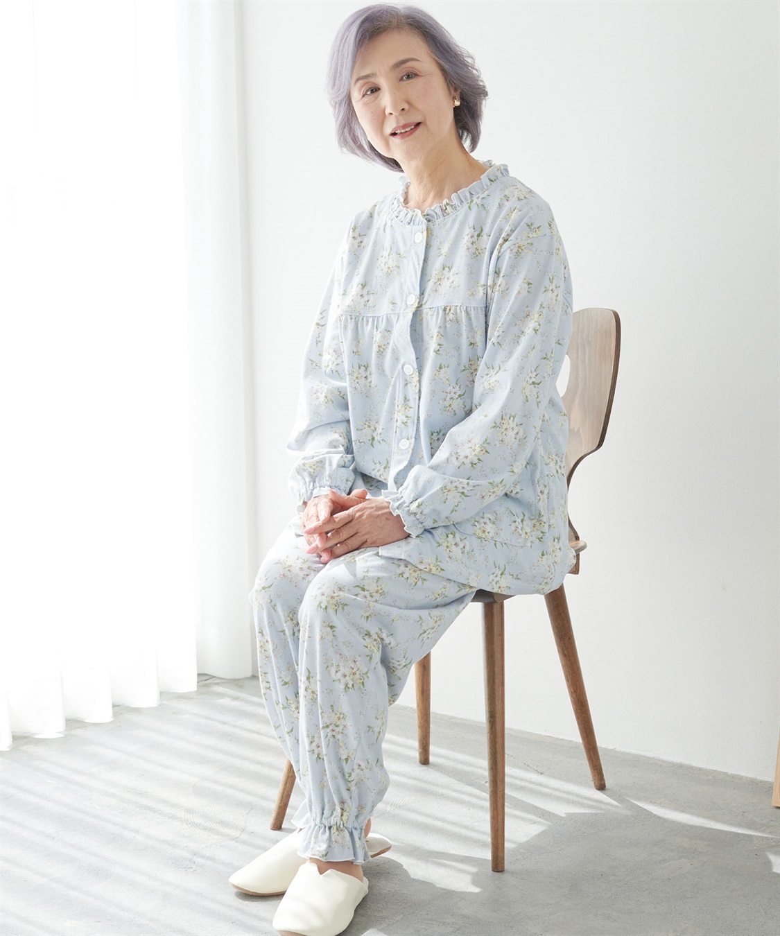 Life Style by cross marche 【ココロcolor】フリル介護パジャマ_sub_3