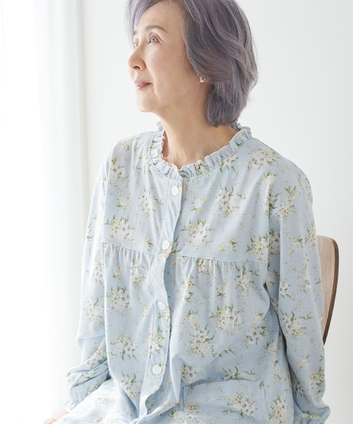 Life Style by cross marche 【ココロcolor】フリル介護パジャマ_sub_4