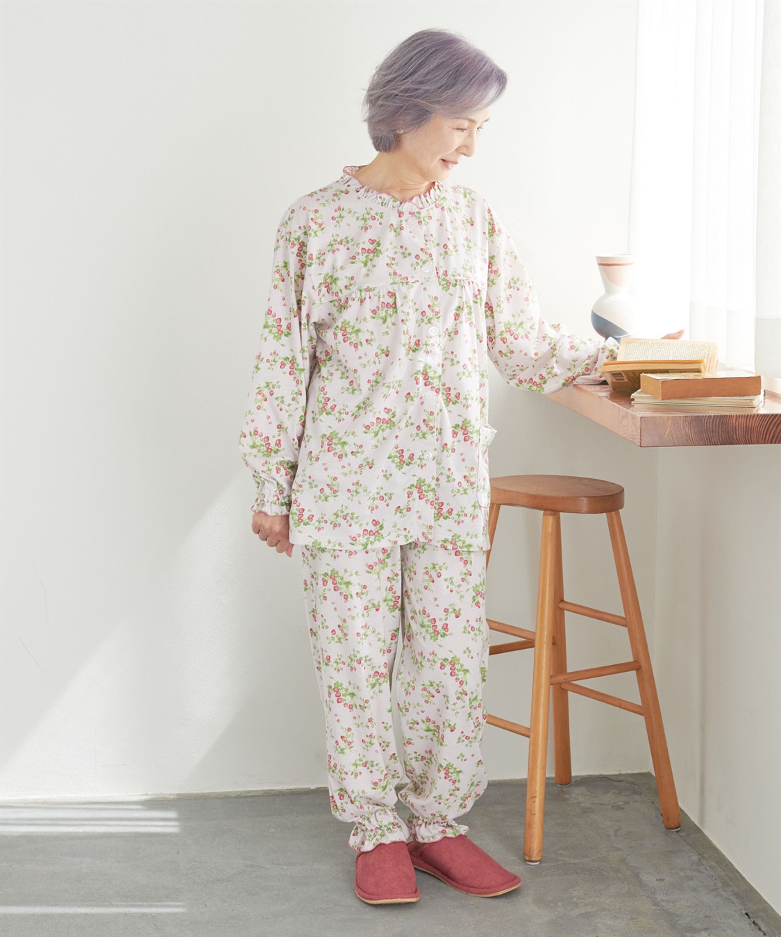 Life Style by cross marche 【ココロcolor】フリル介護パジャマ_sub_8