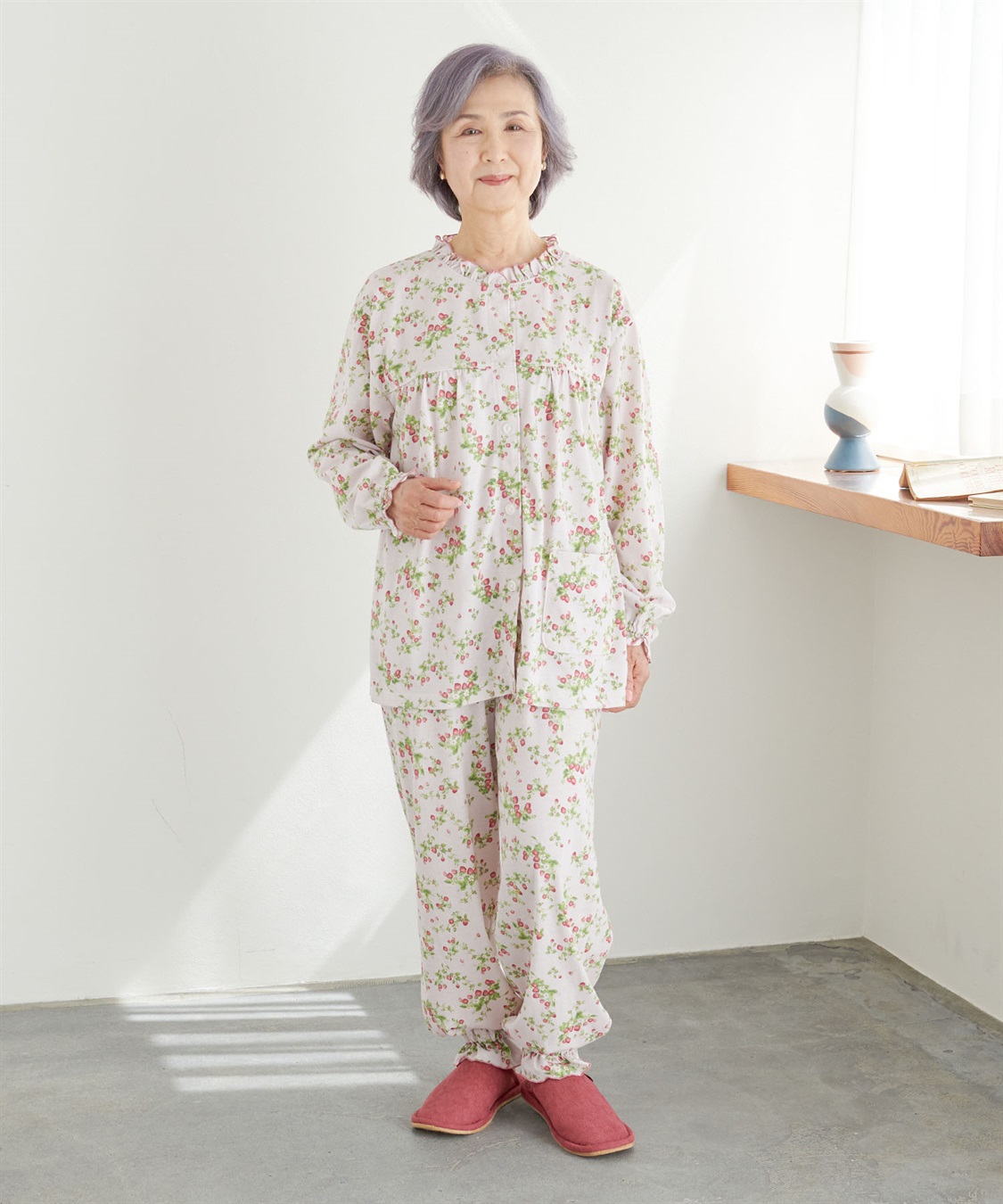 Life Style by cross marche 【ココロcolor】フリル介護パジャマ_sub_9