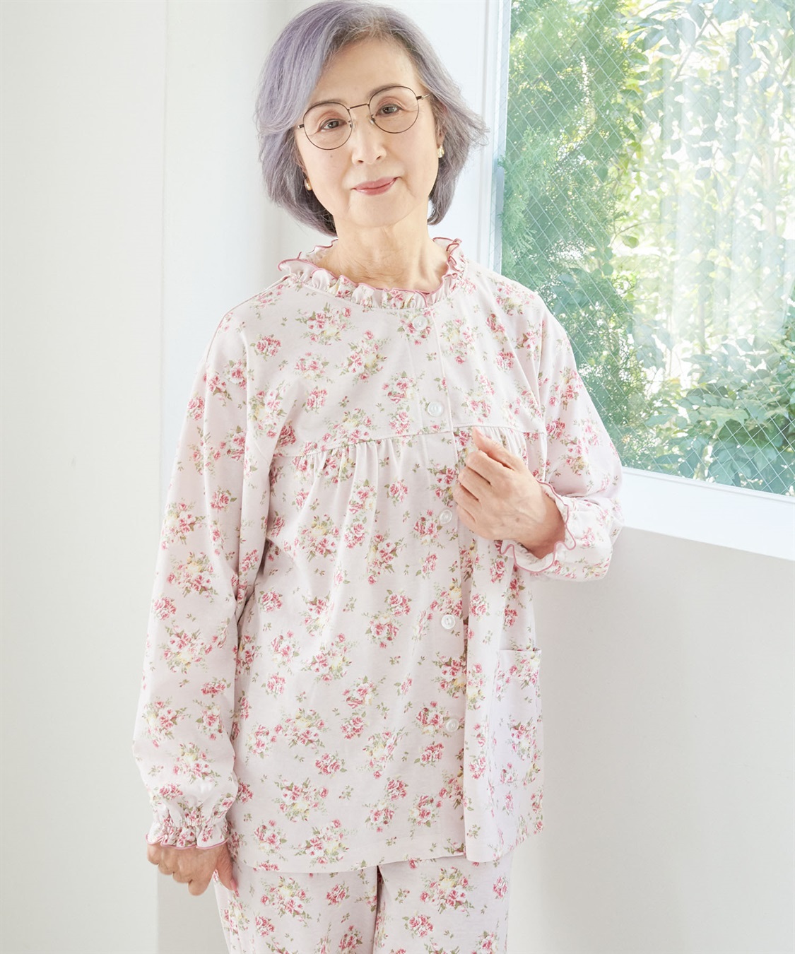 Life Style by cross marche 【ココロcolor】フリル介護パジャマ_sub_12