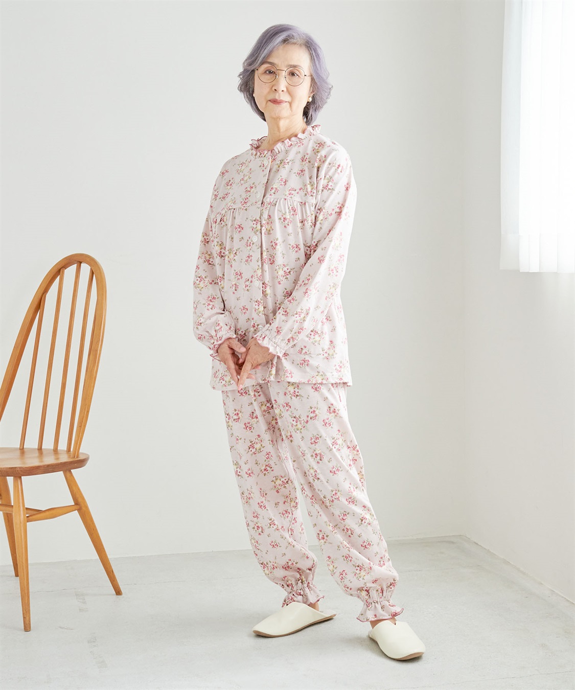 Life Style by cross marche 【ココロcolor】フリル介護パジャマ_sub_13