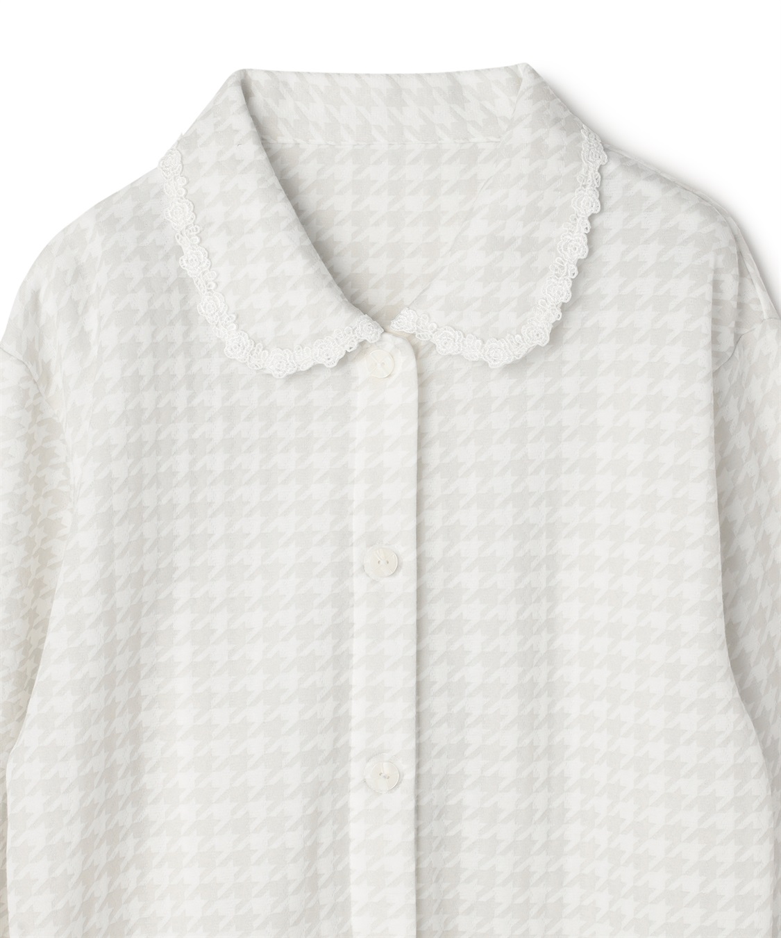 Life Style by cross marche 【ココロcolor】 レース襟ニットキルトパジャマ_sub_16