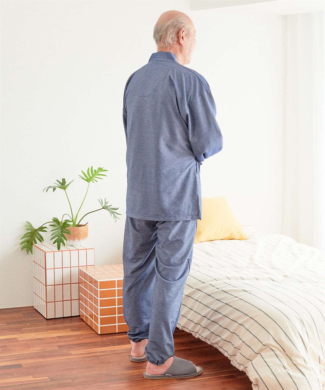 Life Style by cross marche 【ココロcolor】 甚兵衛風介護パジャマ_sub_7