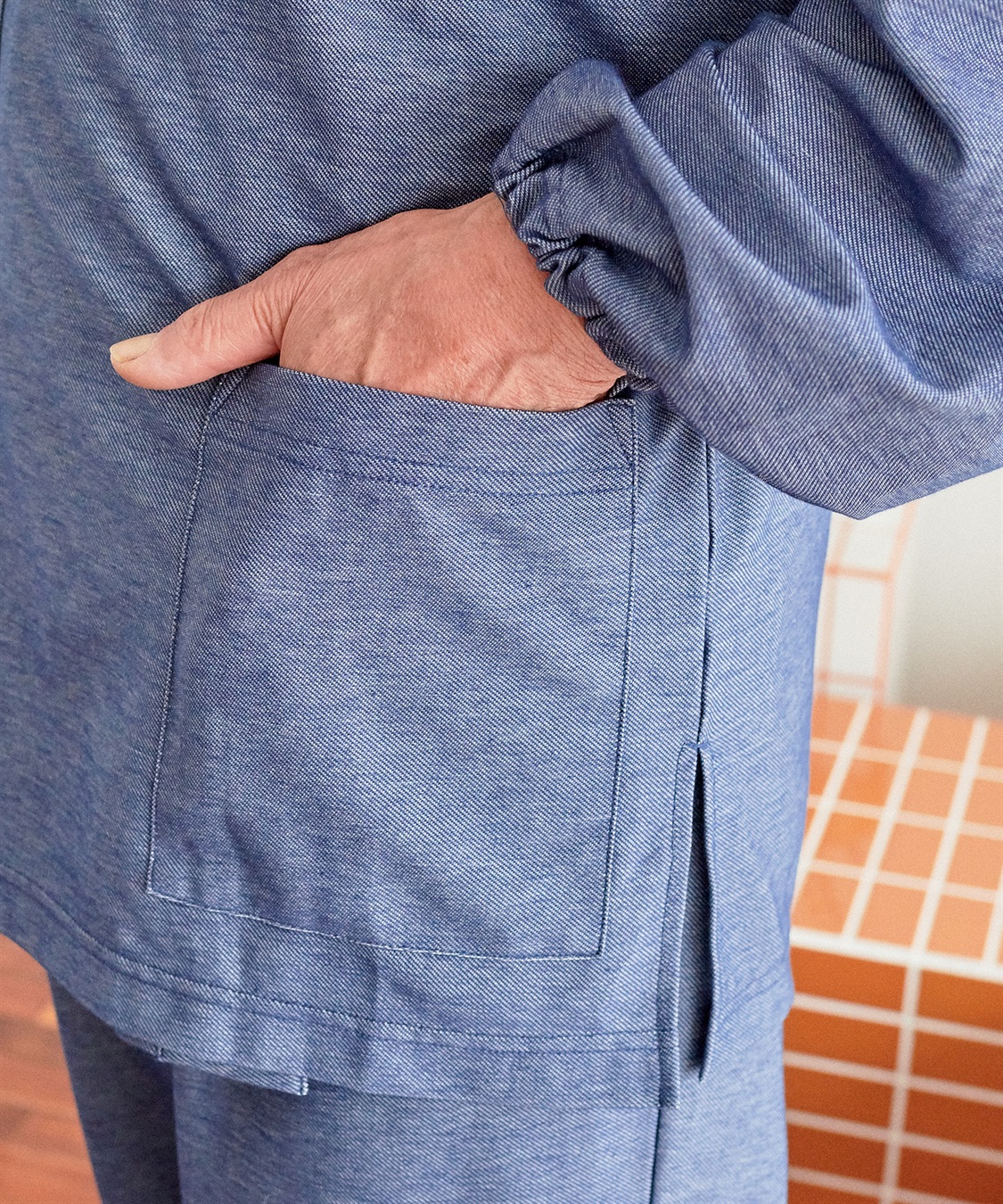 Life Style by cross marche 【ココロcolor】 甚兵衛風介護パジャマ_sub_10