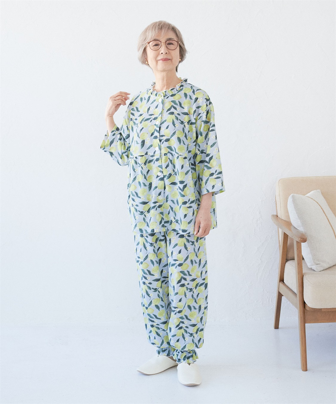 Life Style by cross marche 【ココロcolor】 フリルパジャマ_sub_2