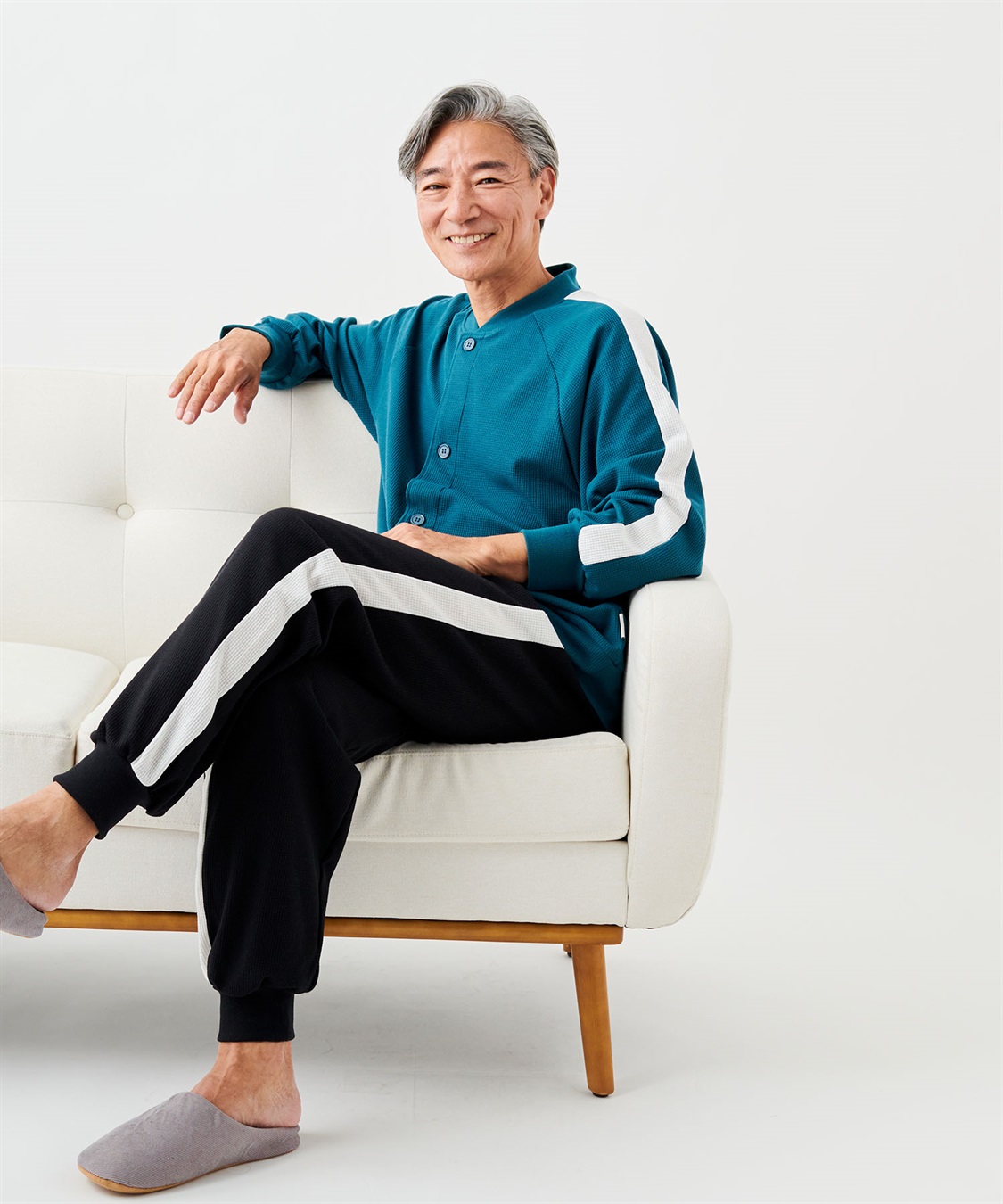 Life Style by cross marche 【ココロcolor】メンズサイドラインスポーティーパジャマ_sub_1